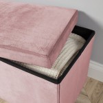 Sofia Oversized Rectangular Pink Storage Ottoman